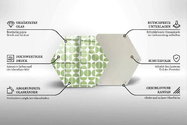 Steklena podloga za rezanje Vzorec boho oblik