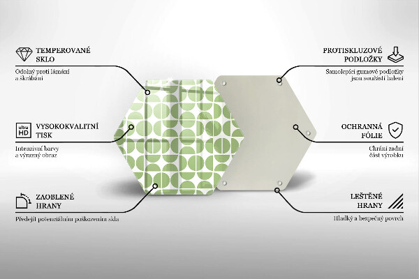 Steklena podloga za rezanje Vzorec boho oblik