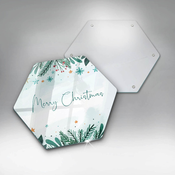 Steklena podloga za rezanje Merry Christmas