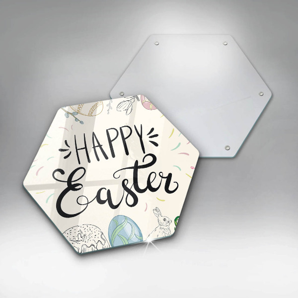 Steklena podloga za rezanje Happy Easter