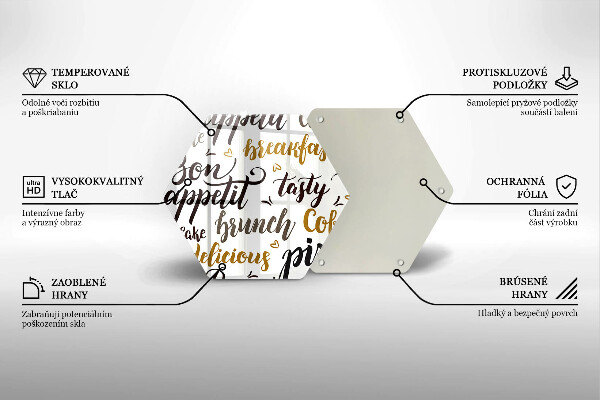 Steklena podloga za rezanje Bon appetit podnapisi