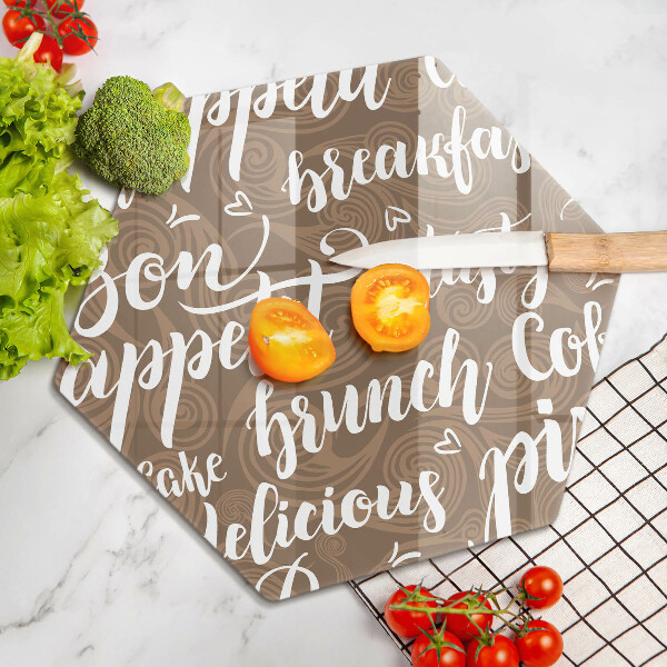 Steklena podloga za rezanje Bon appetit podnapisi