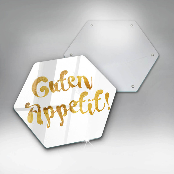 Steklena podloga za rezanje Napis Guten Appetit!