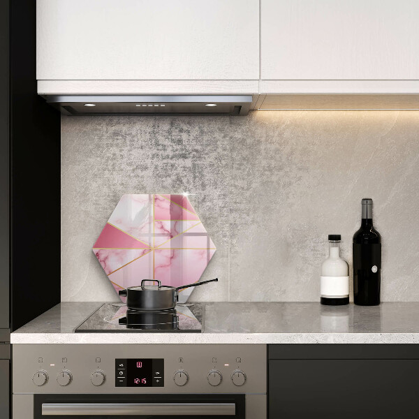 Steklena podloga za rezanje Geometrijski marmor