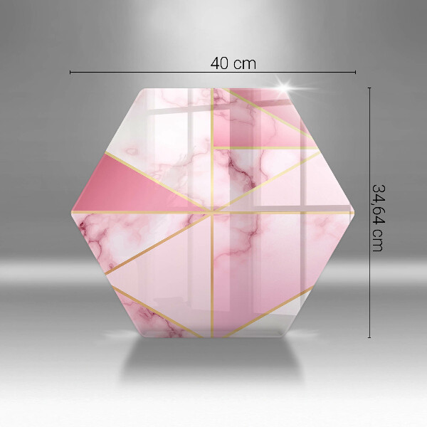 Steklena podloga za rezanje Geometrijski marmor