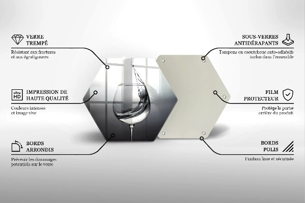 Steklena podloga za rezanje Kozarec vode