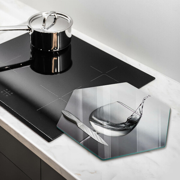 Steklena podloga za rezanje Kozarec vode