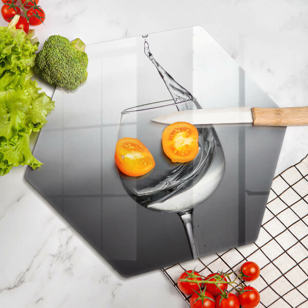 Steklena podloga za rezanje Kozarec vode