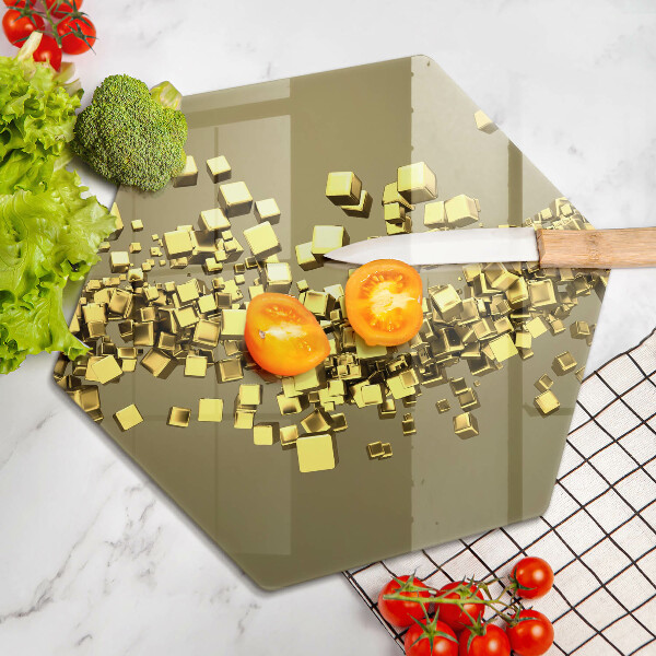 Steklena podloga za rezanje Abstraktna 3D geometrija