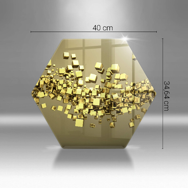 Steklena podloga za rezanje Abstraktna 3D geometrija