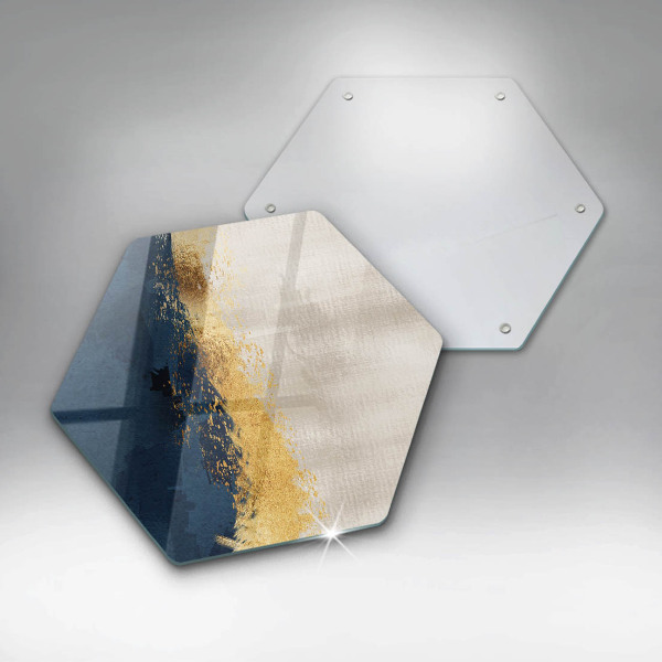 Steklena podloga za rezanje Zlata abstrakcija