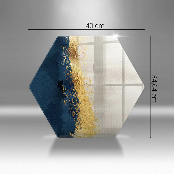 Steklena podloga za rezanje Zlata abstrakcija