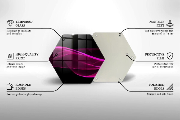 Steklena podloga za rezanje Rožnata abstrakcija