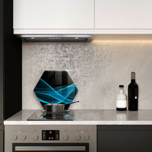 Steklena podloga za rezanje Modra abstrakcija