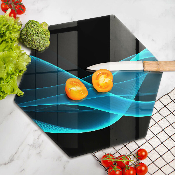 Steklena podloga za rezanje Modra abstrakcija