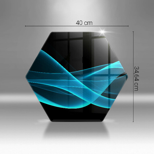 Steklena podloga za rezanje Modra abstrakcija