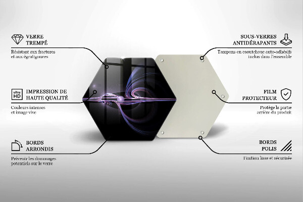 Steklena podloga za rezanje Moderna abstrakcija
