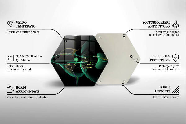Steklena podloga za rezanje Moderna abstrakcija