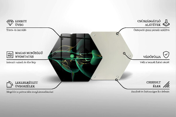 Steklena podloga za rezanje Moderna abstrakcija