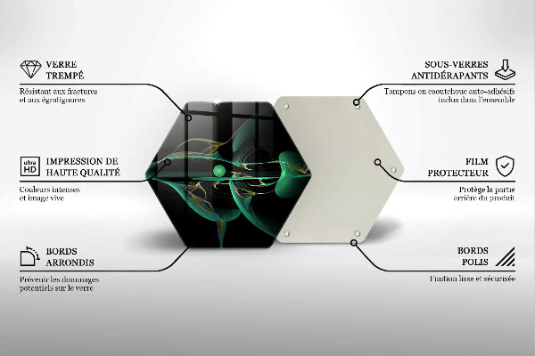 Steklena podloga za rezanje Moderna abstrakcija