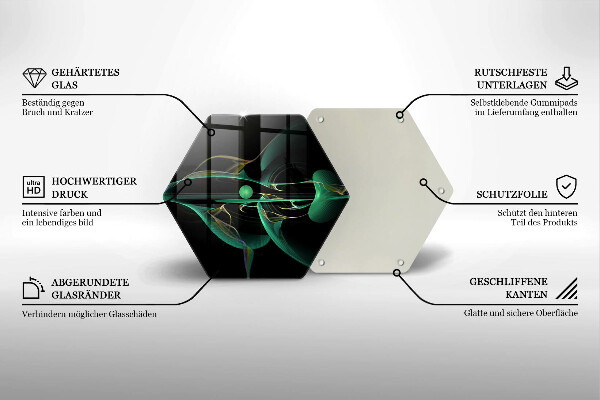 Steklena podloga za rezanje Moderna abstrakcija