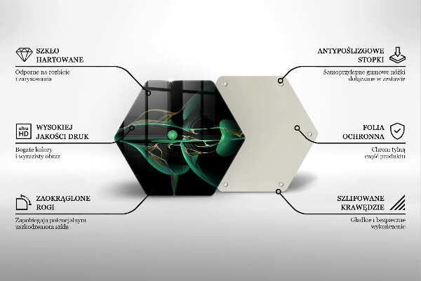 Steklena podloga za rezanje Moderna abstrakcija
