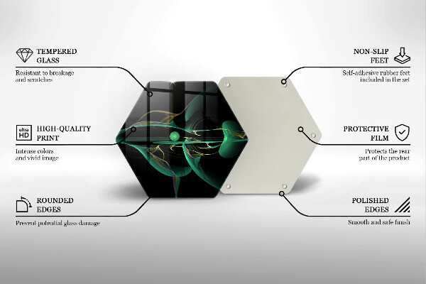 Steklena podloga za rezanje Moderna abstrakcija