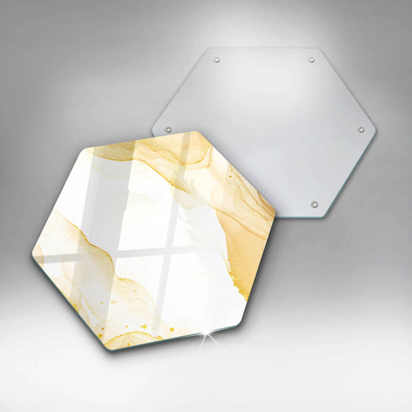 Steklena podloga za rezanje Zlata abstrakcija