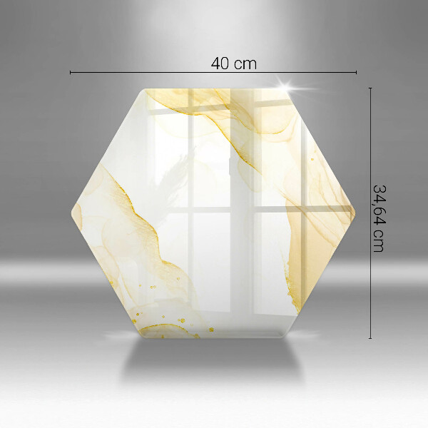 Steklena podloga za rezanje Zlata abstrakcija