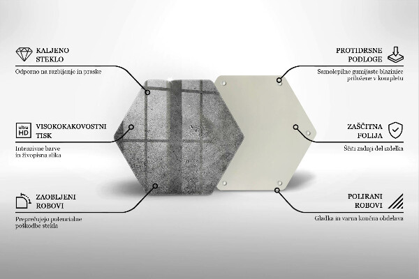 Steklena podloga za rezanje Tekstura betonskega kamna