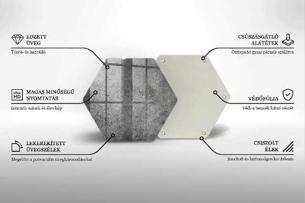Steklena podloga za rezanje Tekstura betonskega kamna
