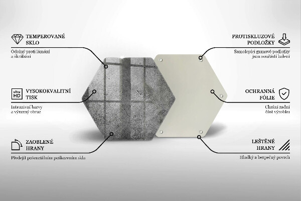 Steklena podloga za rezanje Tekstura betonskega kamna