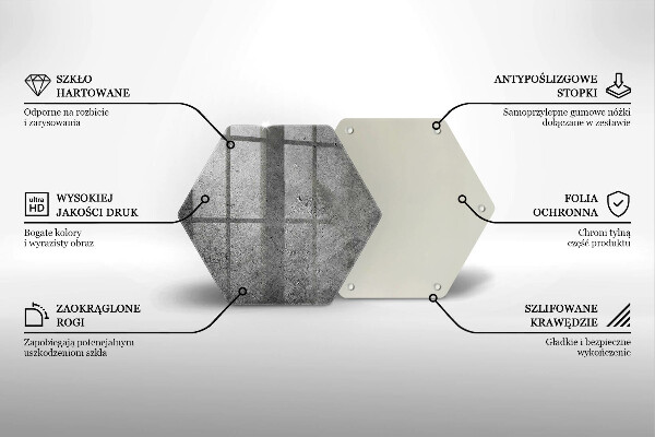Steklena podloga za rezanje Tekstura betonskega kamna