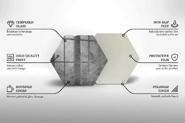 Steklena podloga za rezanje Tekstura betonskega kamna