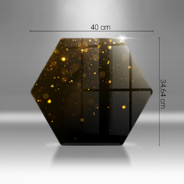 Steklena podloga za rezanje Zlate bleščice