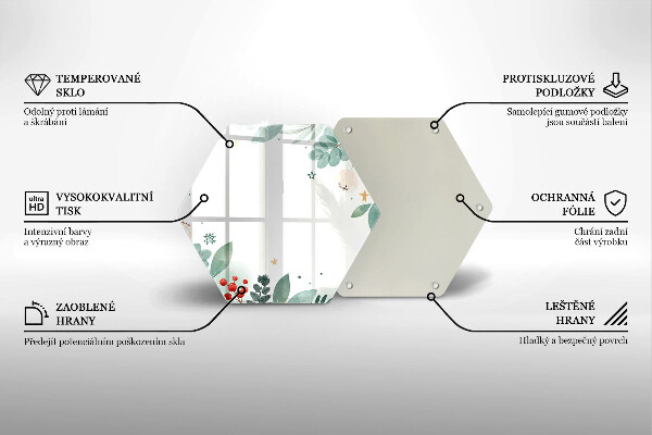 Steklena podloga za rezanje Akvarelni listi