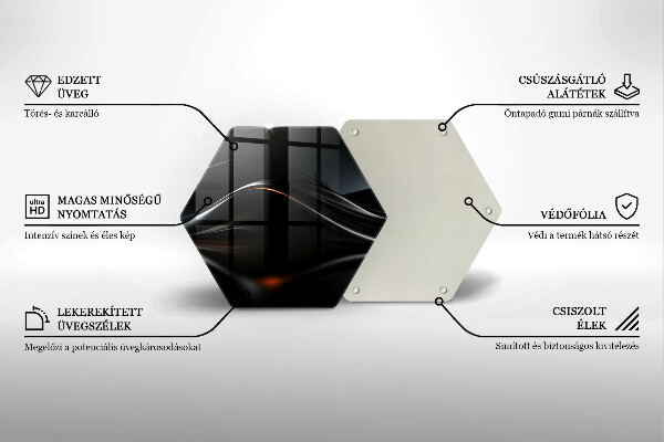 Steklena podloga za rezanje Abstraktno 3D oblikovanje