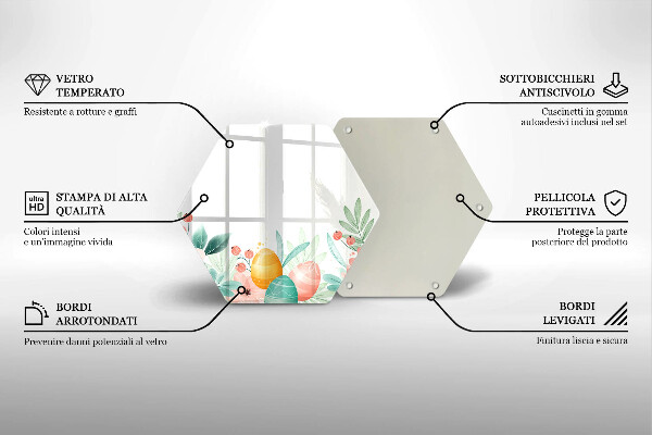 Steklena podloga za rezanje velikonočna jajca