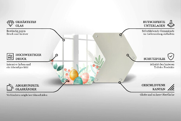 Steklena podloga za rezanje velikonočna jajca