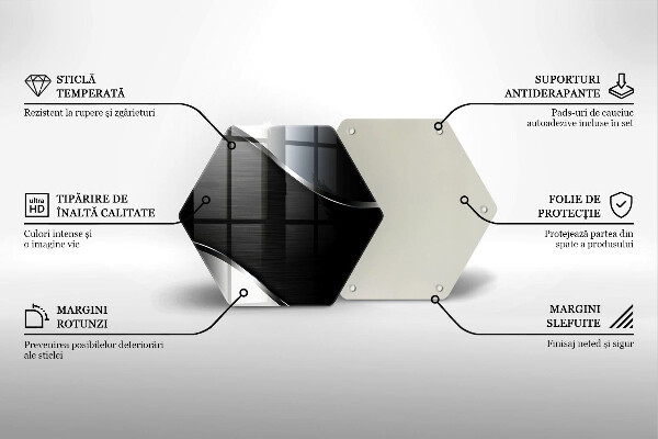 Steklena podloga za rezanje Kovinska abstrakcija
