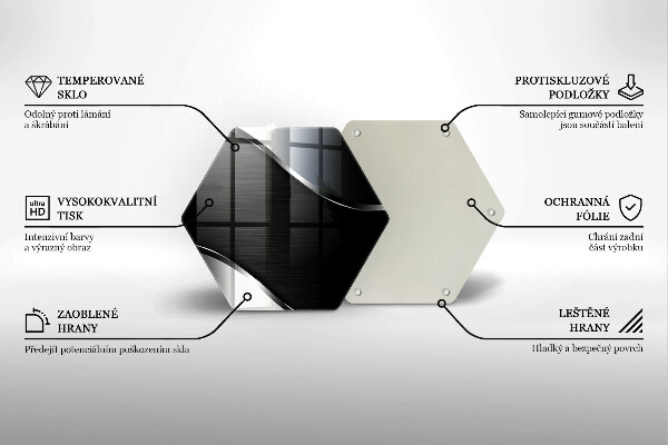 Steklena podloga za rezanje Kovinska abstrakcija