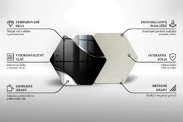 Steklena podloga za rezanje Kovinska abstrakcija