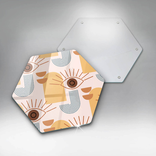 Steklena podloga za rezanje Boho vzorec oči