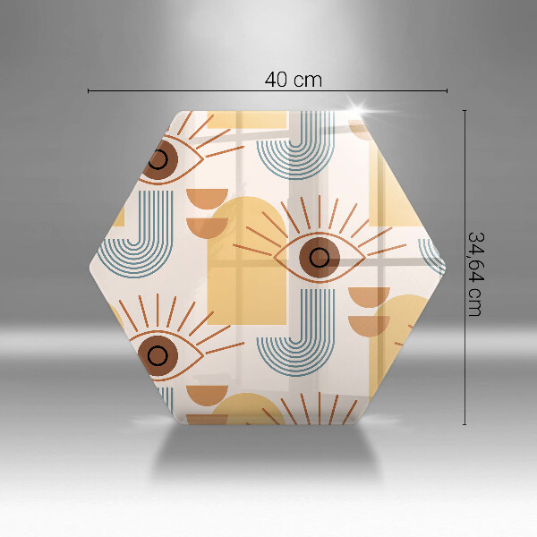 Steklena podloga za rezanje Boho vzorec oči