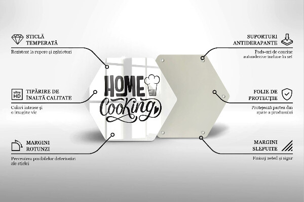 Steklena podloga za rezanje Home cooking