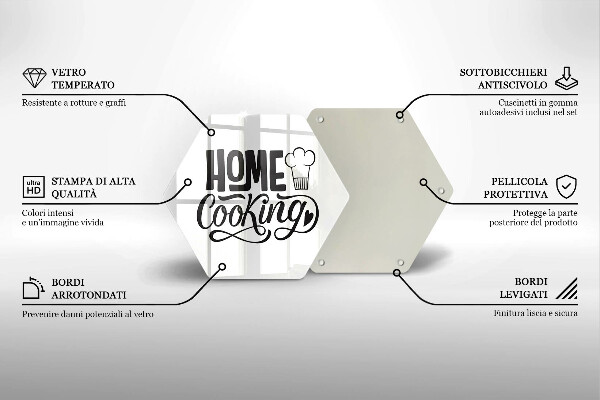 Steklena podloga za rezanje Home cooking