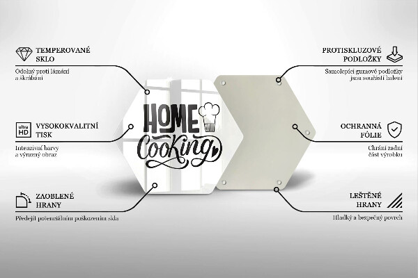 Steklena podloga za rezanje Home cooking