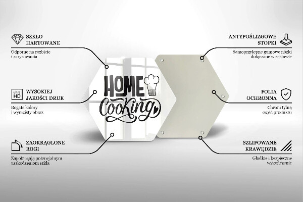 Steklena podloga za rezanje Home cooking