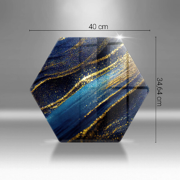 Steklena podloga za rezanje Mornarsko modra abstrakcija