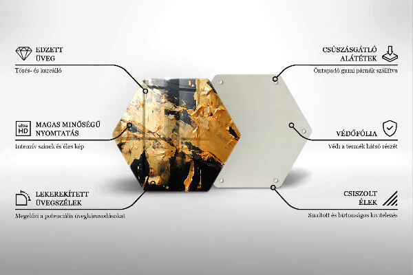 Steklena podloga za rezanje Elegantna tekstura barve